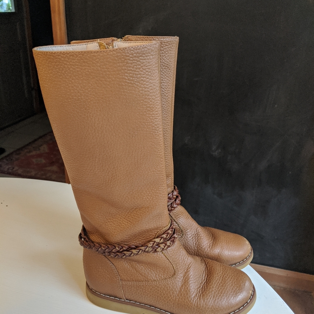 Kids 12 Elephantito tall riding boot braid detail